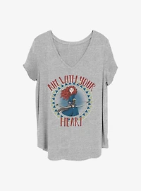 Disney Pixar Brave Aim With Heart Girls T-Shirt Plus Size