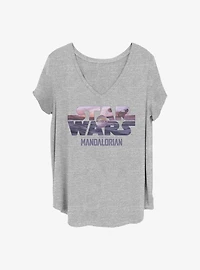 Star Wars The Mandalorian Child Logo Fill Girls T-Shirt Plus Size