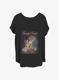 Disney Beauty and the Beast Classic Poster Girls T-Shirt Plus Size