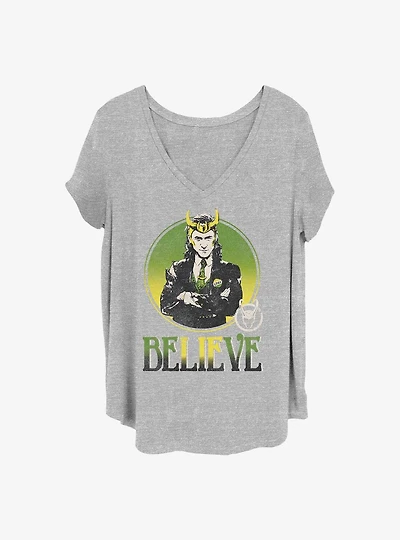 Marvel Loki Believe Girls T-Shirt Plus Size