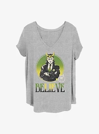 Marvel Loki Believe Girls T-Shirt Plus Size