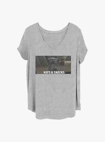 Star Wars The Mandalorian Naps And Snacks Girls T-Shirt Plus Size