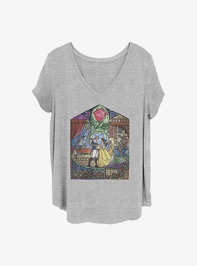 Disney Beauty and the Beast Glass Girls T-Shirt Plus