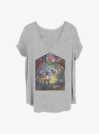 Disney Beauty and the Beast Glass Girls T-Shirt Plus