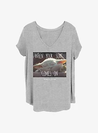 Star Wars The Mandalorian Song Meme Girls T-Shirt Plus