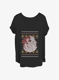 Disney Princesses Princess Holiday Girls T-Shirt Plus