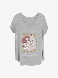 Disney Princesses Princess Holiday Girls T-Shirt Plus Size