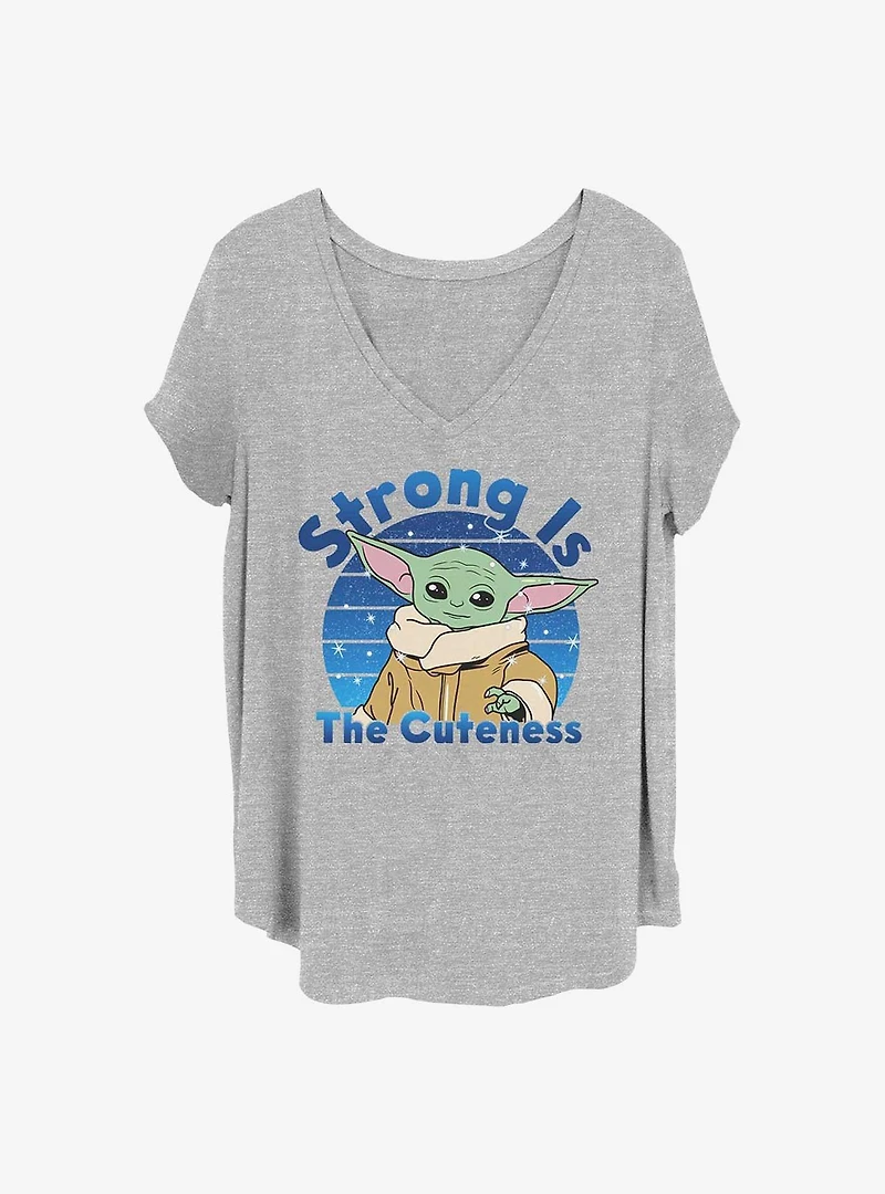 Star Wars The Mandalorian Strong Is The Cuteness Girls T-Shirt Plus Size