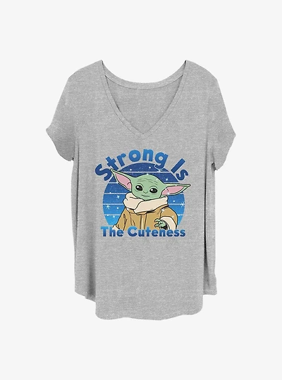 Star Wars The Mandalorian Strong Is The Cuteness Girls T-Shirt Plus Size