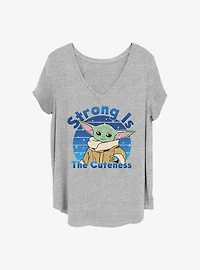 Star Wars The Mandalorian Strong Is The Cuteness Girls T-Shirt Plus Size