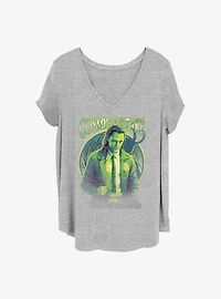 Marvel Loki Cosmic Mistake Girls T-Shirt Plus Size