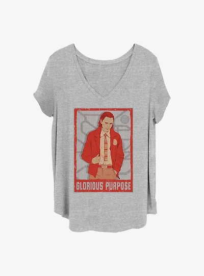 Marvel Loki Glorious Purpose Girls T-Shirt Plus Size