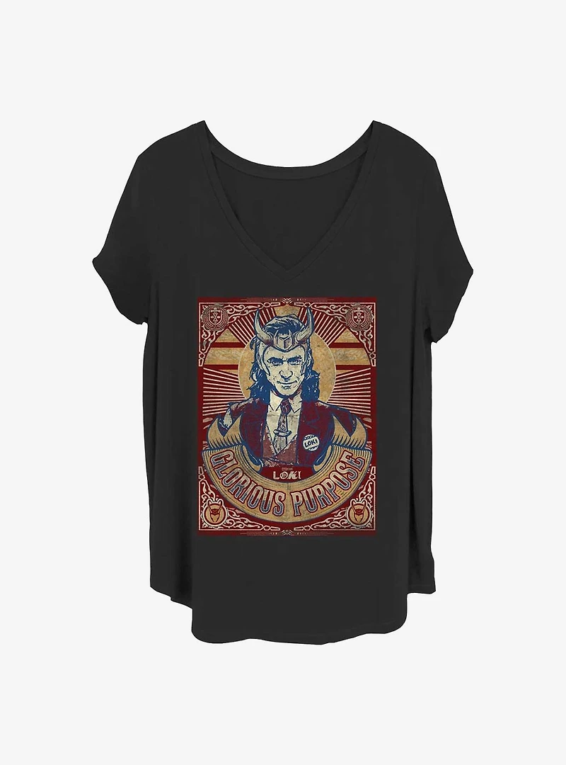 Marvel Loki Glorious Purpose Girls T-Shirt Plus