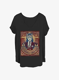 Marvel Loki Glorious Purpose Girls T-Shirt Plus