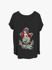 Disney The Little Mermaid Anchor Girls T-Shirt Plus Size