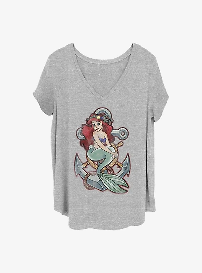 Disney The Little Mermaid Anchor Girls T-Shirt Plus
