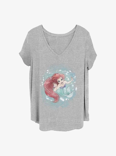 Disney The Little Mermaid Sea Colors Girls T-Shirt Plus Size