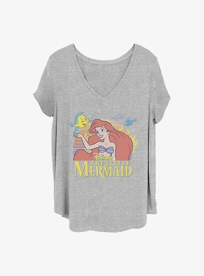 Disney The Little Mermaid Sunset Girls T-Shirt Plus Size