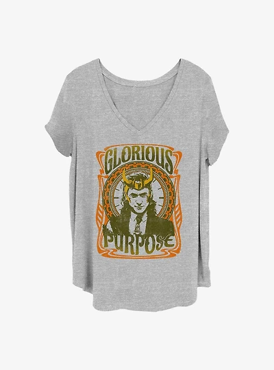 Marvel Loki Retro Purpose Girls T-Shirt Plus