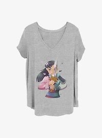 Disney Mulan Anime Mulan Girls T-Shirt Plus Size