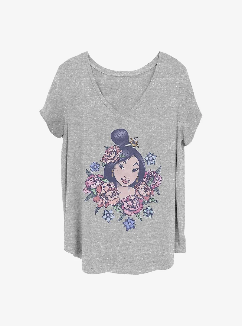 Disney Mulan Floral Girls T-Shirt Plus