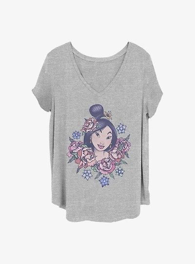 Disney Mulan Floral Girls T-Shirt Plus