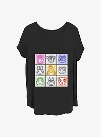 Nintendo Animal Stamps Girls T-Shirt Plus