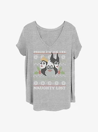 Disney Villains Naughty And Proud Girls T-Shirt Plus Size