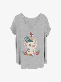 Disney Moana Tropical Buddies Girls T-Shirt Plus Size