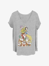 DIsney Snow White and the Seven Dwarfs Squad Girls T-Shirt Plus Size