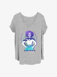 Marvel WandaVision Sword Glitch Girls T-Shirt Plus Size