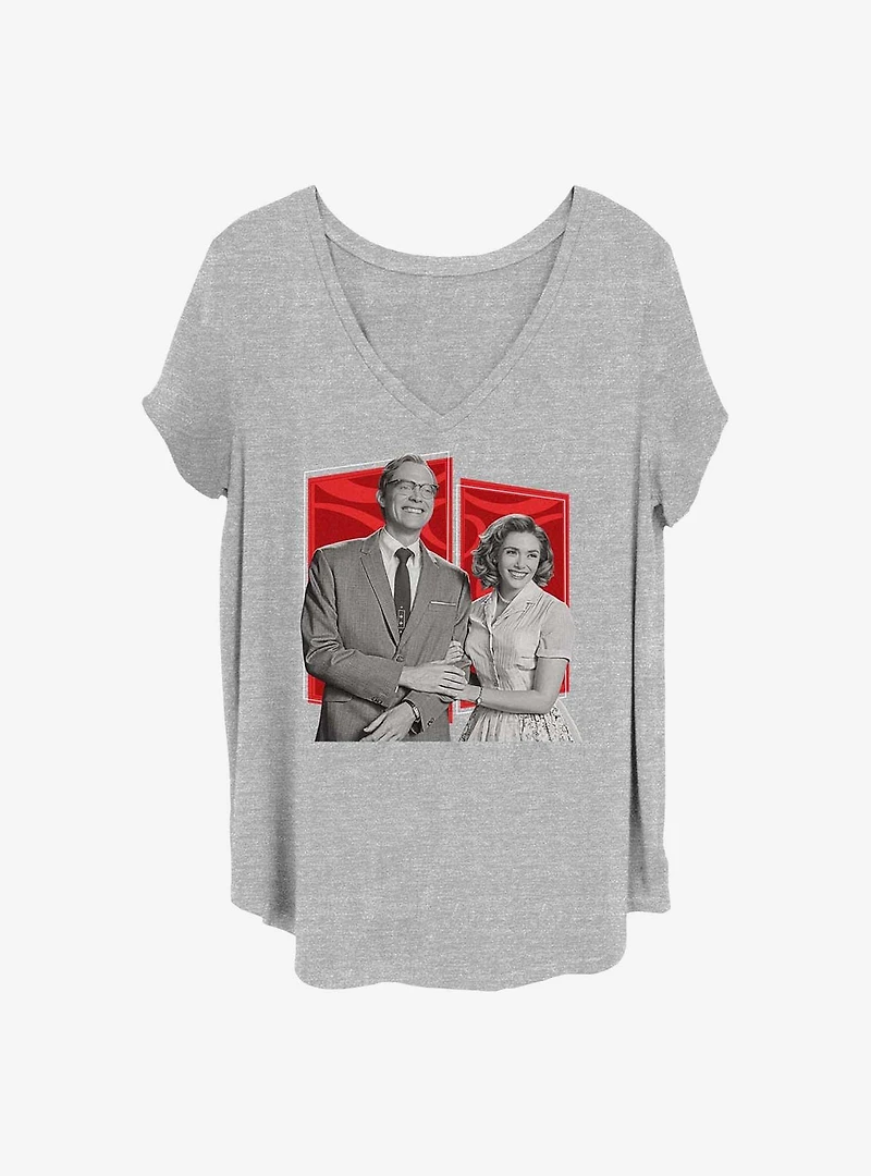 Marvel WandaVision Retro Poses Girls T-Shirt Plus Size
