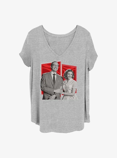 Marvel WandaVision Retro Poses Girls T-Shirt Plus Size