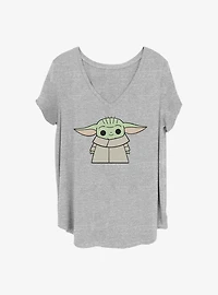 Star Wars The Mandalorian Baby Child Standing Girls T-Shirt Plus Size