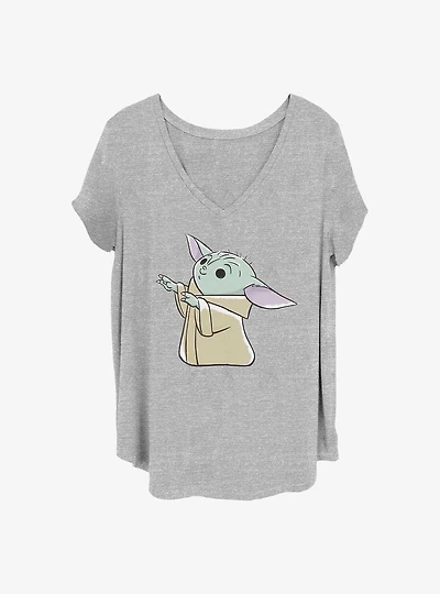 Star Wars The Mandalorian Child Reaching Girls T-Shirt Plus Size