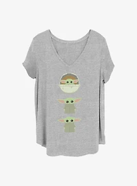 Star Wars The Mandalorian Child Stack Girls T-Shirt Plus Size