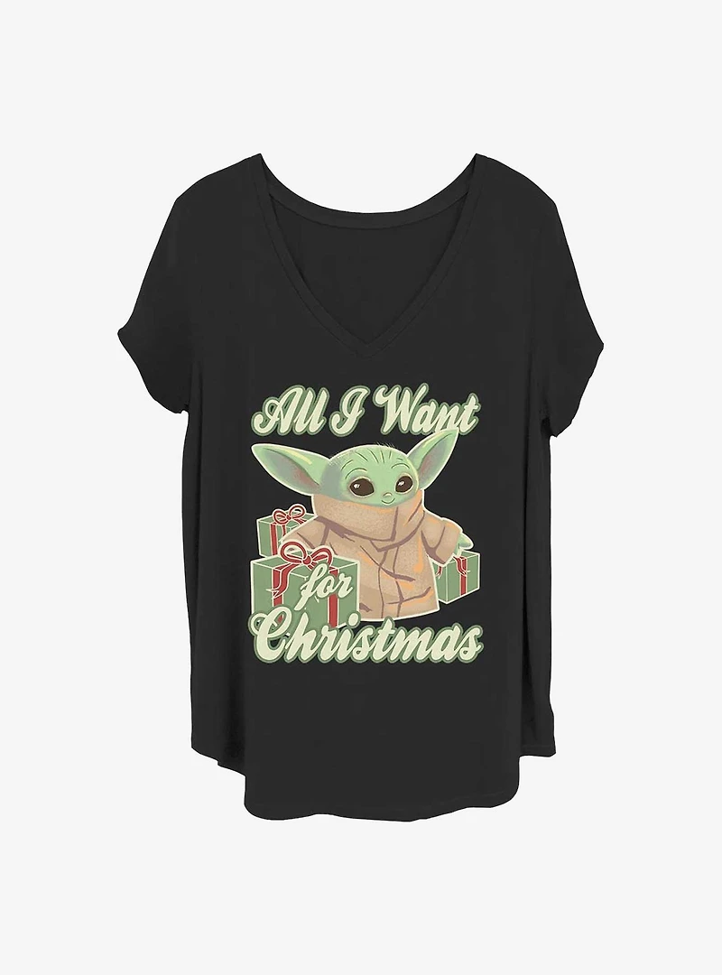 Star Wars The Mandalorian Christmas Baby Girls T-Shirt Plus