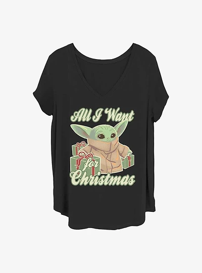 Star Wars The Mandalorian Christmas Baby Girls T-Shirt Plus