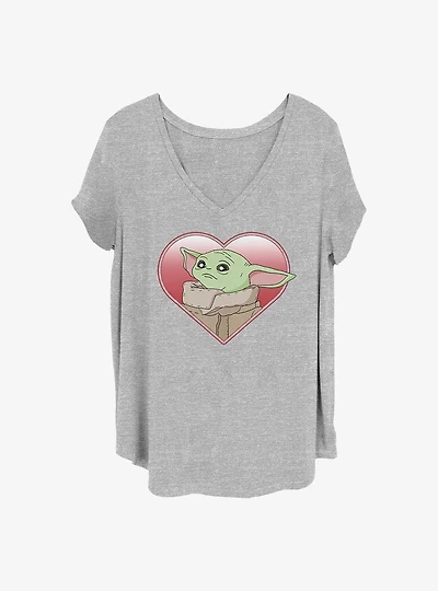 Star Wars The Mandalorian Heart Child Girls T-Shirt Plus