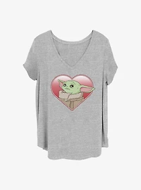 Star Wars The Mandalorian Heart Child Girls T-Shirt Plus