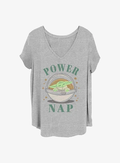 Star Wars The Mandalorian Power Nap Girls T-Shirt Plus Size