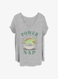 Star Wars The Mandalorian Power Nap Girls T-Shirt Plus Size