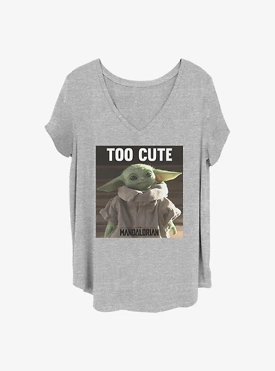 Star Wars The Mandalorian Too Cute Girls T-Shirt Plus Size