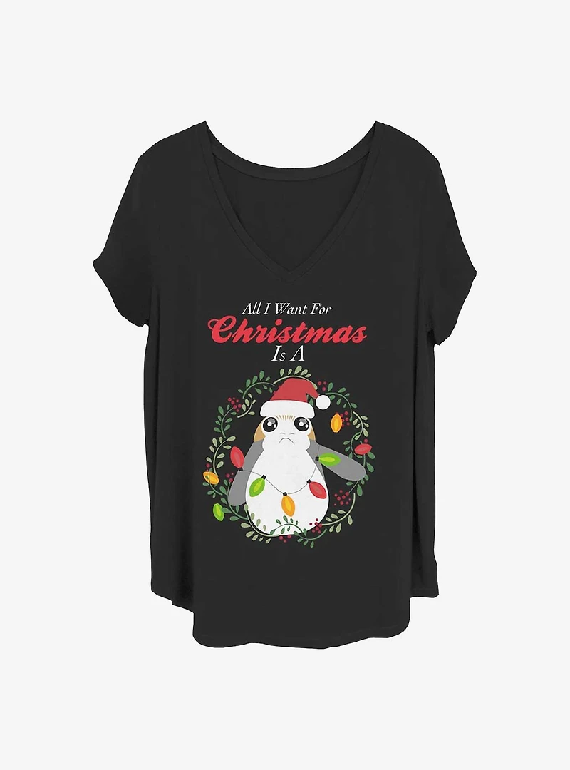 Star Wars: The Last Jedi All I Want Is A Porg Girls T-Shirt Plus
