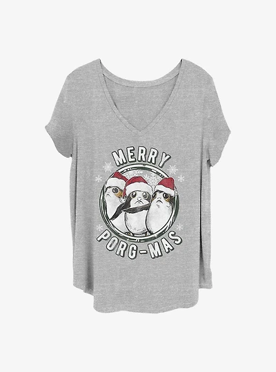 Star Wars: The Last Jedi Merry Porgmas Girls T-Shirt Plus
