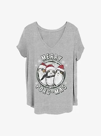 Star Wars: The Last Jedi Merry Porgmas Girls T-Shirt Plus