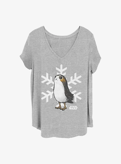 Star Wars: The Last Jedi Porg Snowflake Girls T-Shirt Plus Size