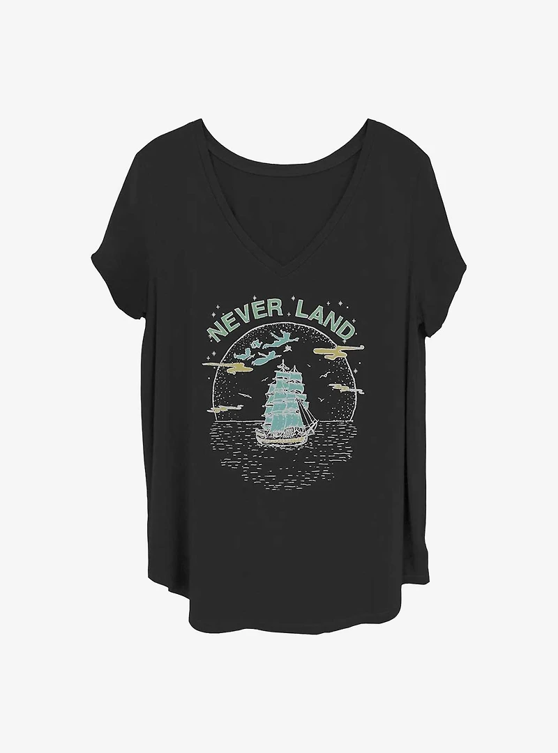 Disney Tinker Bell Never Lines Girls T-Shirt Plus Size