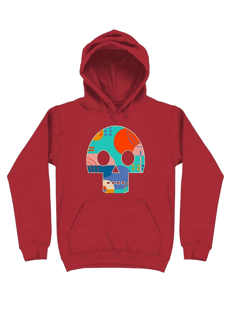 Geometric Abstract Memphis Skull Hoodie