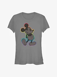 Disney Mickey Mouse Mickey Rainbow Outline Pride T-Shirt